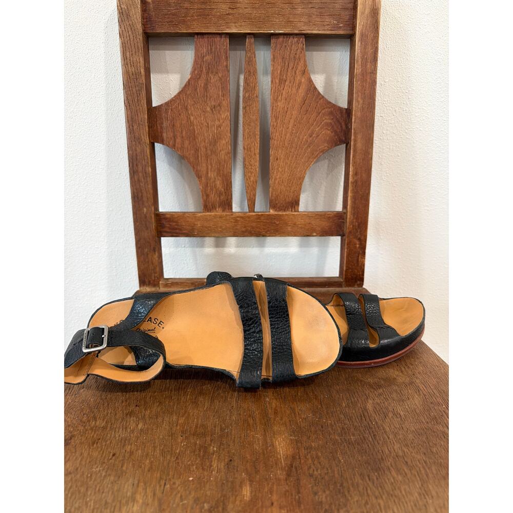 Kork Ease Audrina Sandals Black Leather Ankle Buckle Straps - Picture 2 of 4